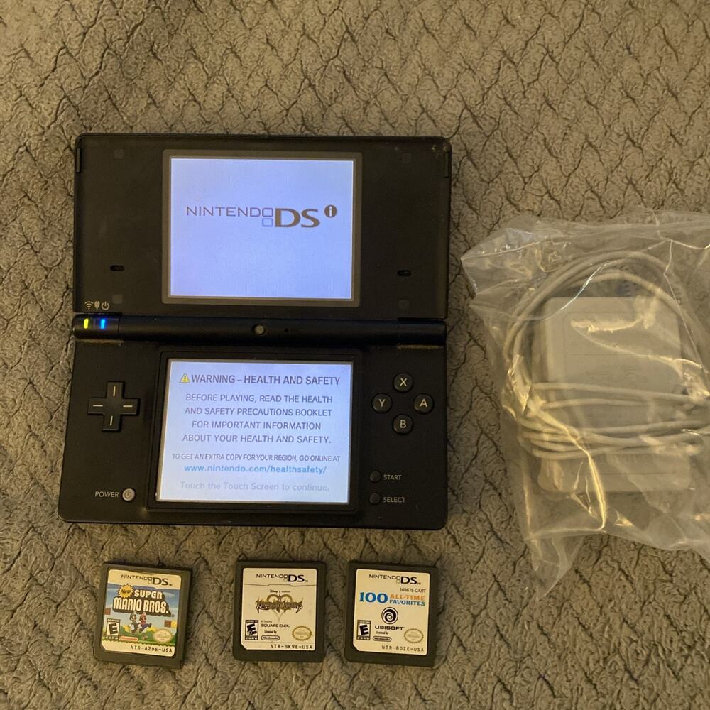 Nintendo DSi Handheld Game Console Black New Super Mario & More